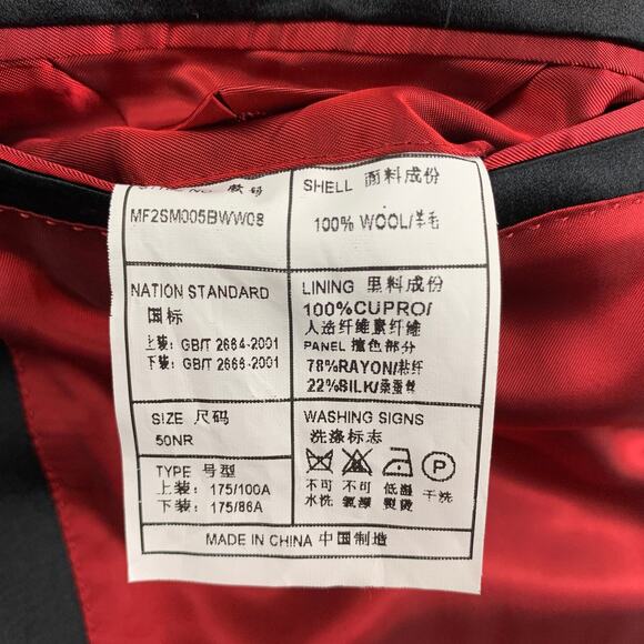 PORTS INTERNATIONAL Size 40 Black Wool Tuxedo Sport Coat - Picture 5 of 8